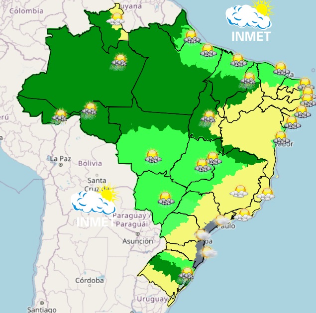 Previsão do tempo para Viçosa e região nesta quinta-feira, 13/4
