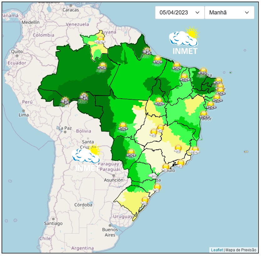 Previsão do tempo para Viçosa e região nesta quarta-feira, 5/4