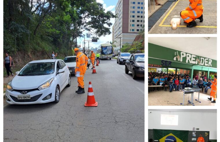 Bombeiros de Viçosa promove palestras de conscientização no trânsito