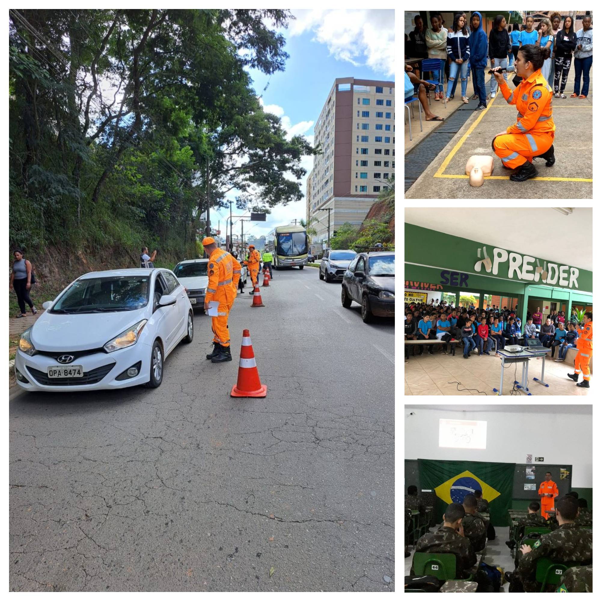 Bombeiros de Viçosa promove palestras de conscientização no trânsito