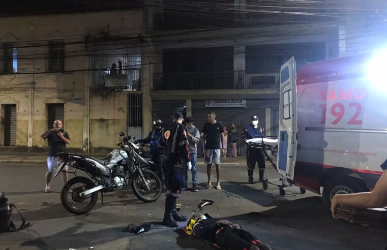Acidente na Av. Santa Rita deixa um motociclista ferido; Veja vídeo