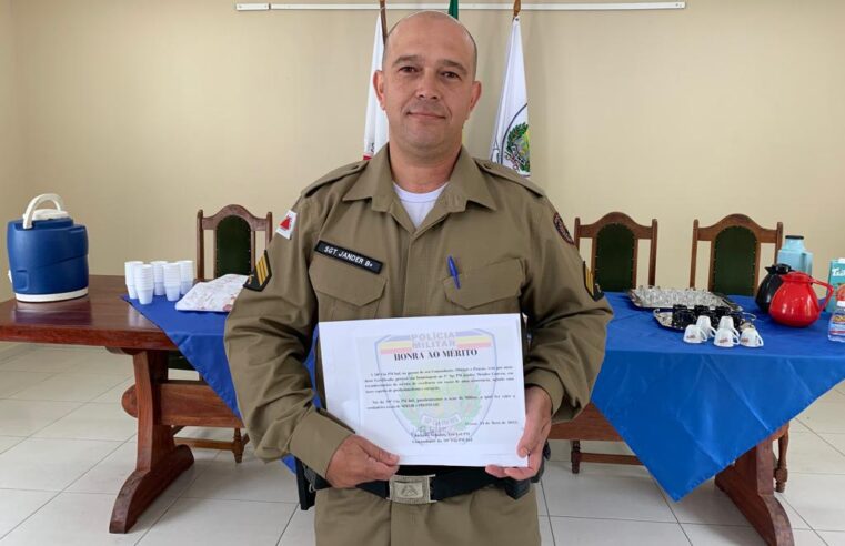 Sargento da PM é homenageado por evitar homicídio em Coimbra