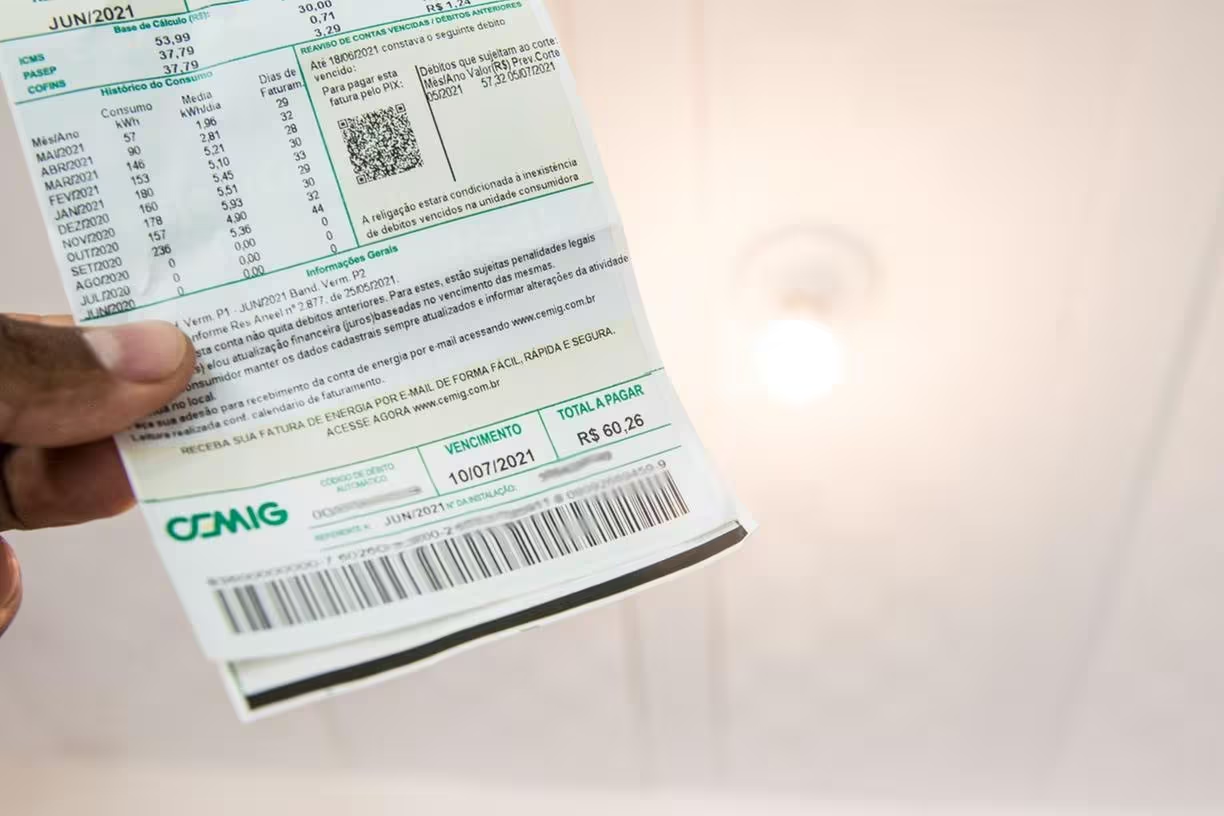 Cemig divulga aumento de quase 15% na conta de luz em Minas Gerais