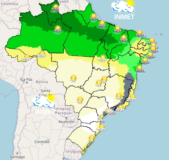 Previsão do tempo para Viçosa e região nesta terça-feira, 16/5