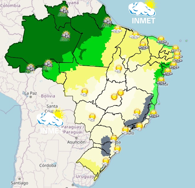 Previsão do tempo para Viçosa e região nesta terça-feira, 23/5