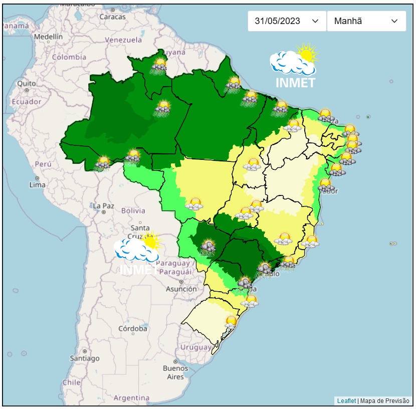 Previsão do tempo para Viçosa e região nesta quarta-feira, 31/5