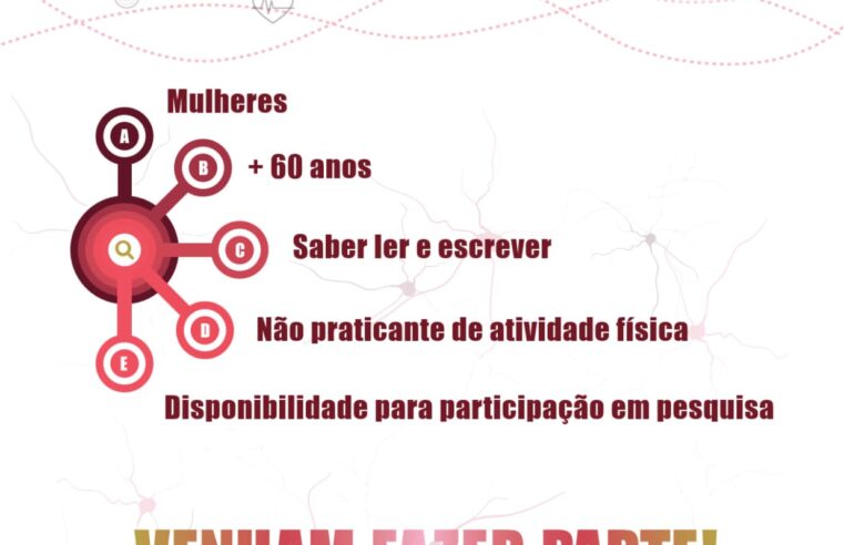UFV seleciona mulheres de 60 anos ou mais para pesquisa
