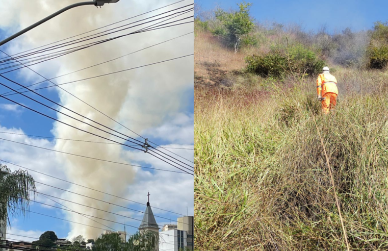 Incêndio em Viçosa queima quase um hectare de pasto