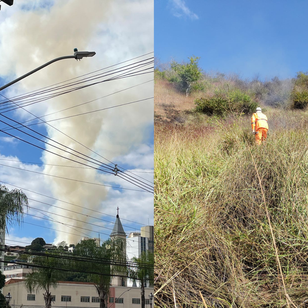 Incêndio em Viçosa queima quase um hectare de pasto