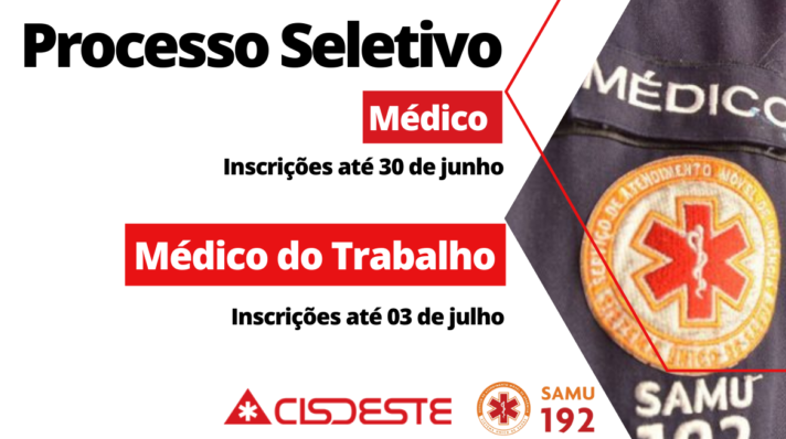 CISDESTE abre processo seletivo para contratar médico; há vagas para Viçosa