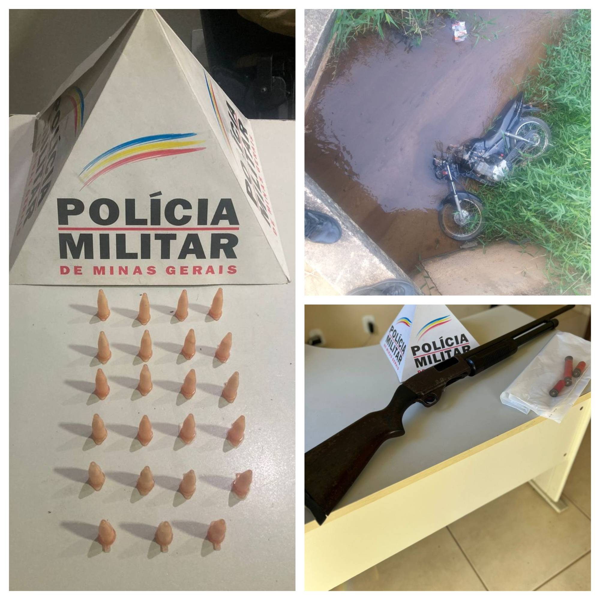 Polícia Militar da região apreende drogas, arma e recupera veículo roubado