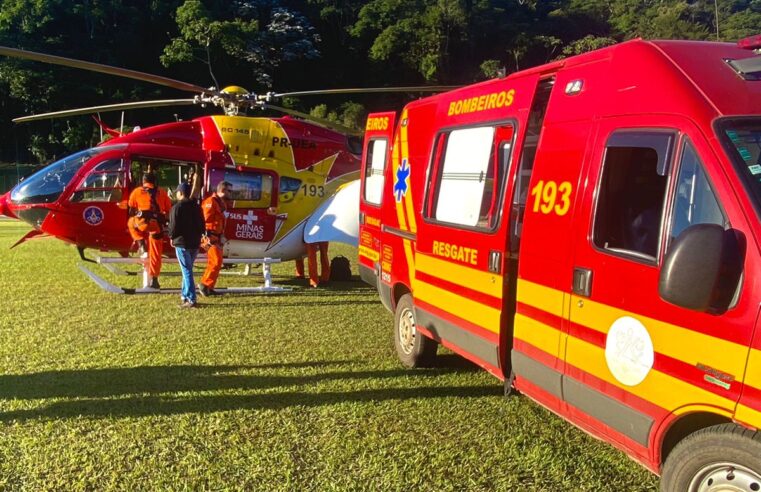 VÍDEO: Bombeiros e SAMU transportam bebê prematuro de Viçosa para Belo Horizonte