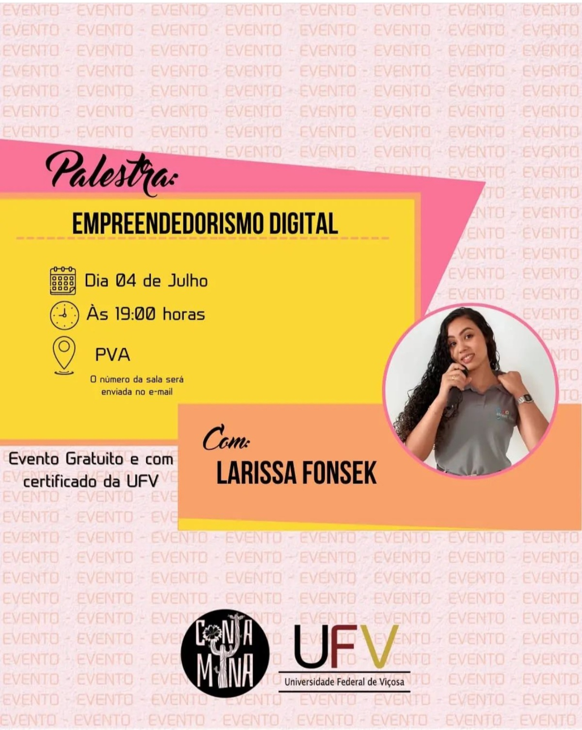 Projeto ContaMina da UFV promove palestra sobre Empreendedorismo Digital
