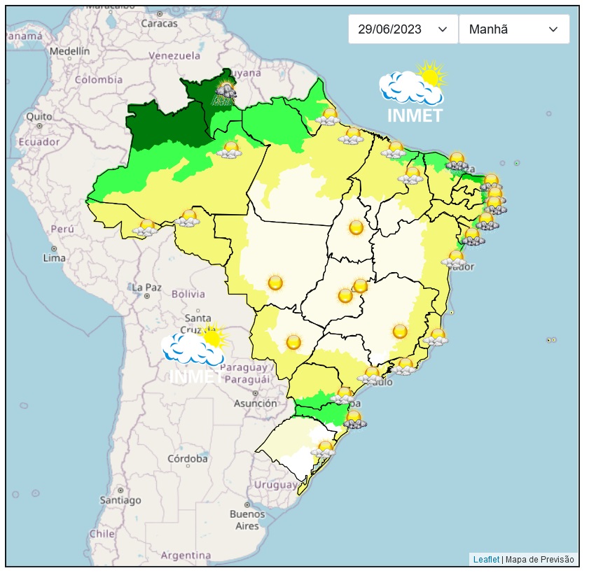 Previsão do tempo para Viçosa e região nesta quinta-feira, 29/6