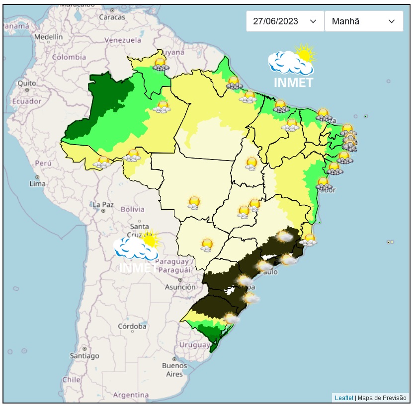 Previsão do tempo para Viçosa e região nesta terça-feira, 27/6