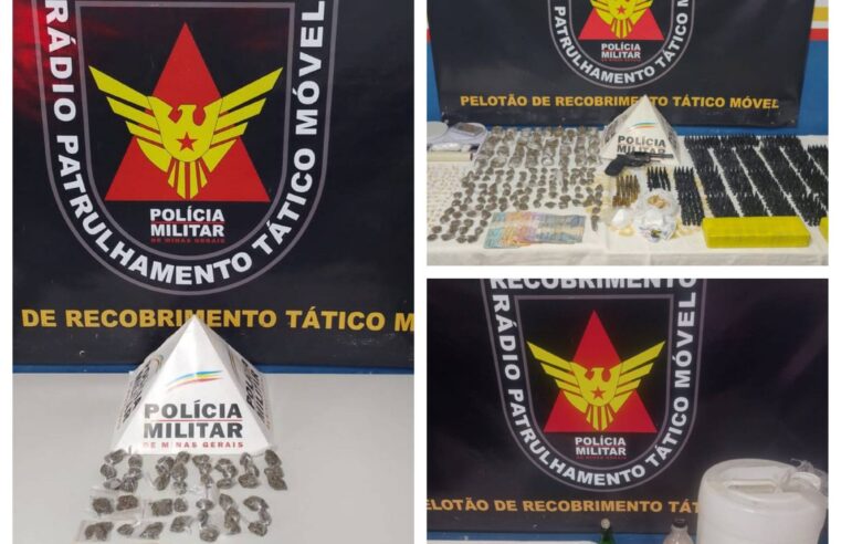 Drogas, armas e dinheiro são apreendidos em operação policial em Ponte Nova