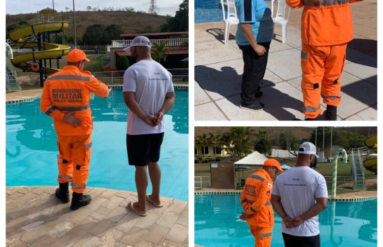 Bombeiros realizam ação de conscientização em clubes recreativos de Viçosa