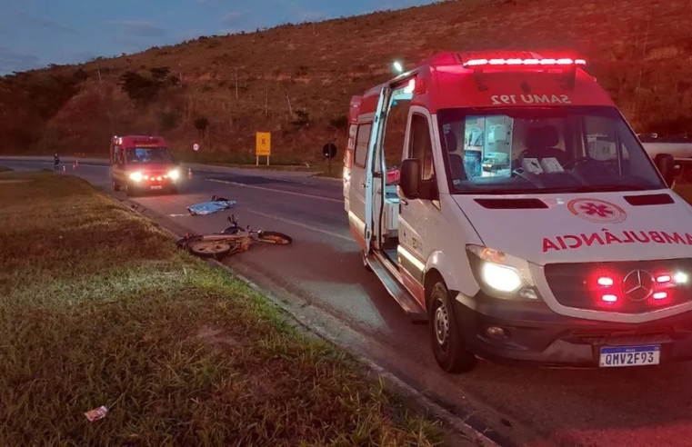 Motociclista sofre queda e morre em acidente na BR-116, em Muriaé
