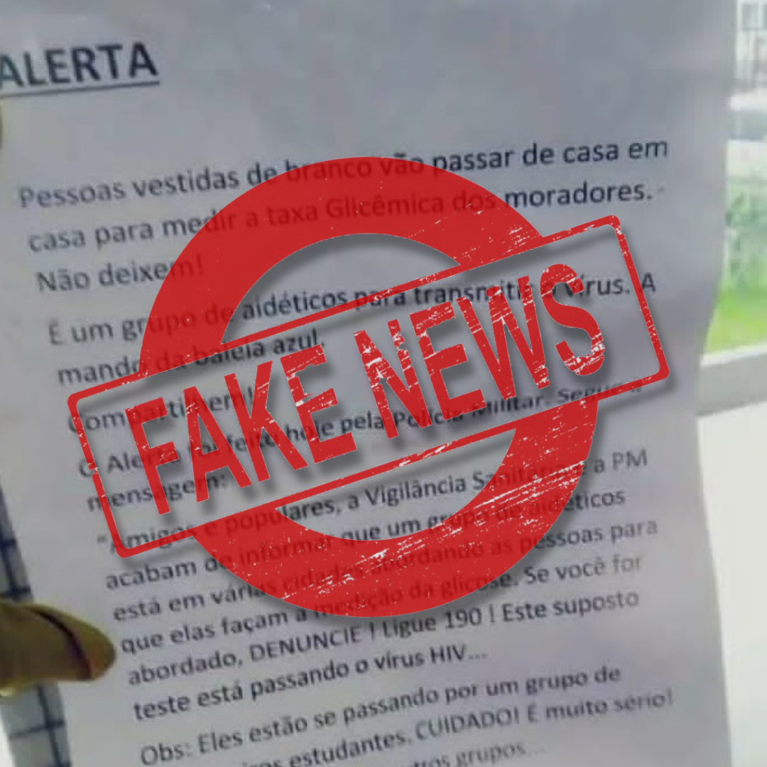 Ponte Nova: É fake news boato de que pessoas de branco estão transmitindo vírus
