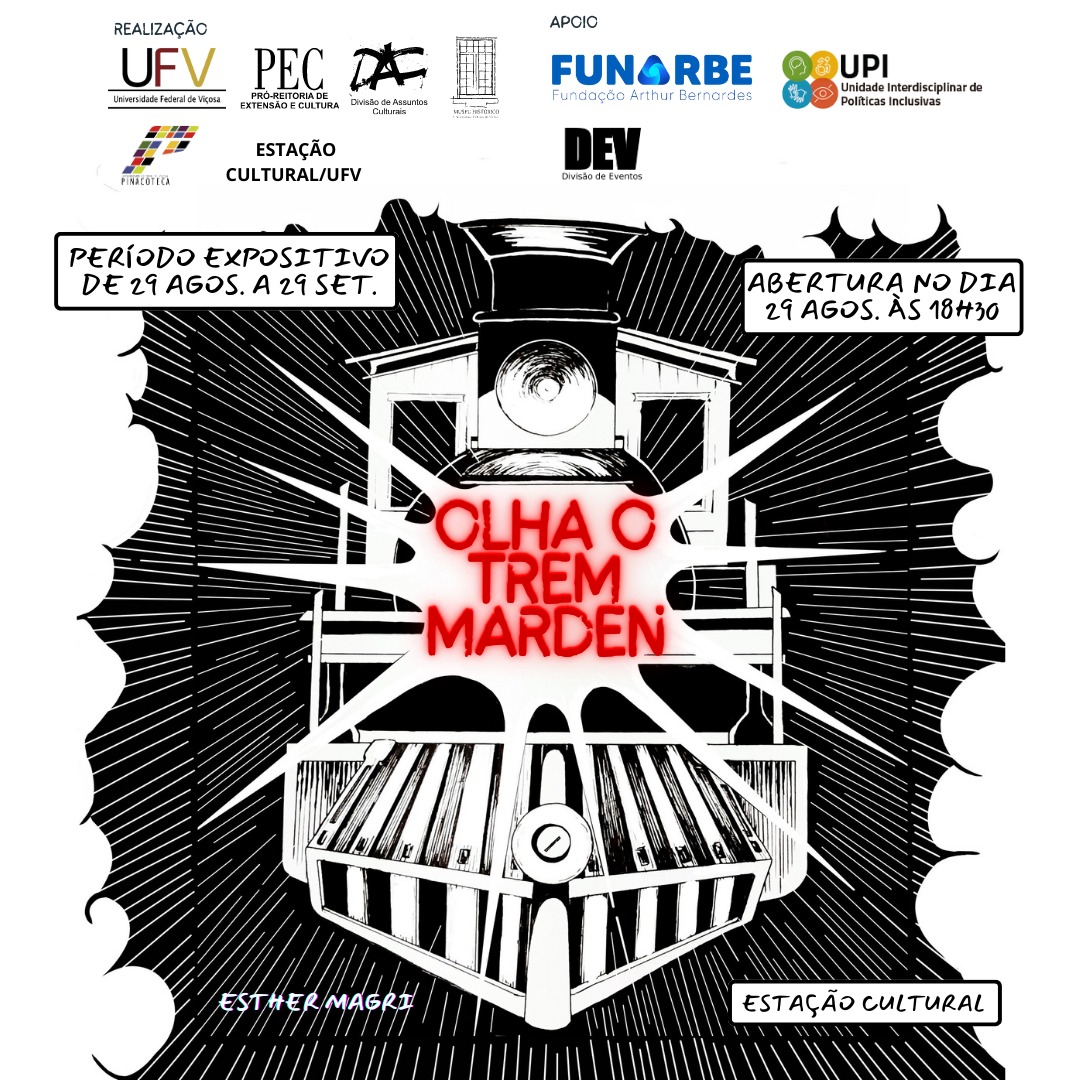 UFV: exposição de história em quadrinhos: “Olha o trem, Marden” inicia hoje, 29