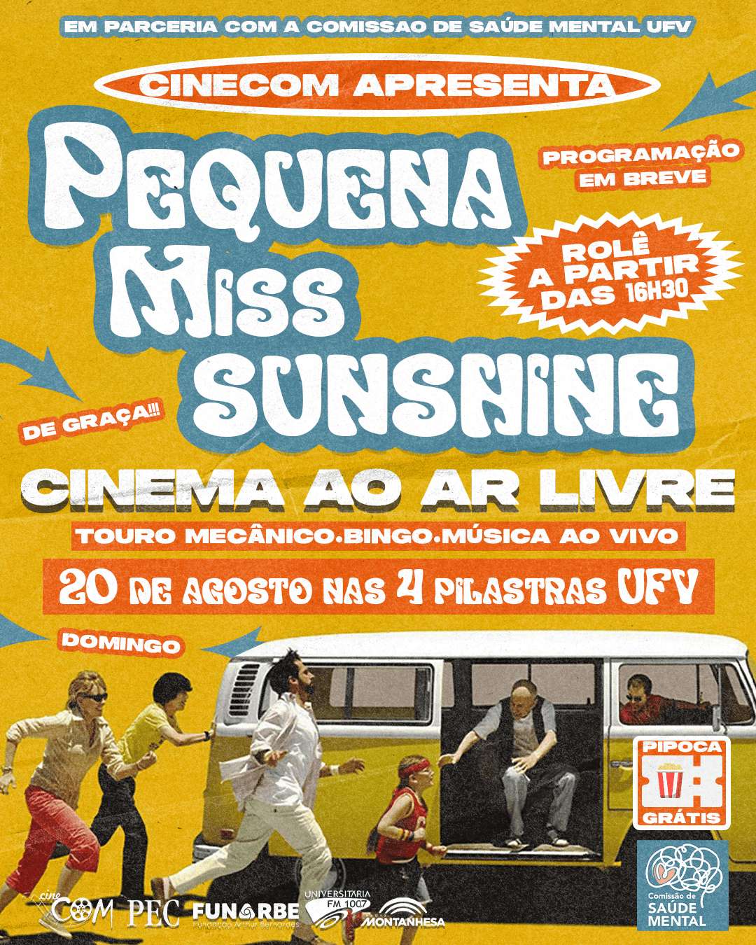Cinecom promove sessão especial com touro mecânico, música ao vivo e mais