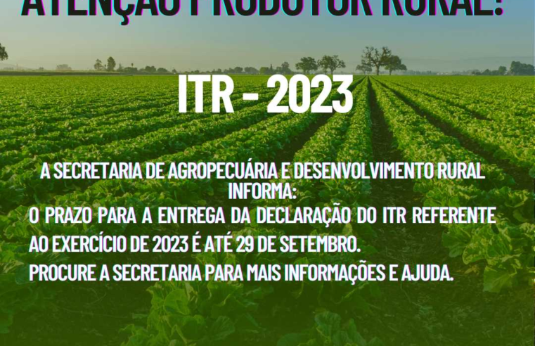 Viçosa: prazo de entrega para o ITR vai até 29 de setembro