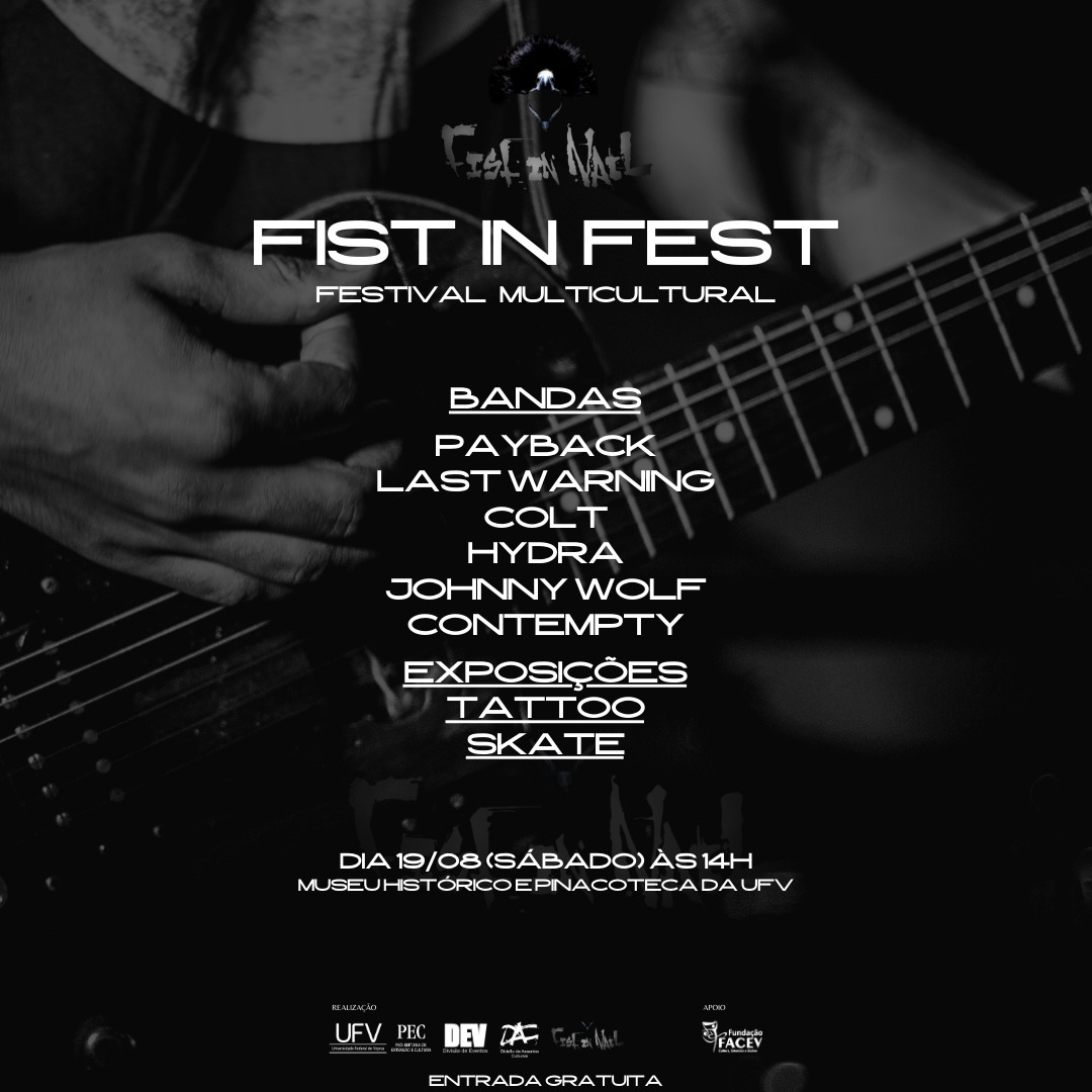 Festival Fist in Fest leva música e cultura para gramado da Pinacoteca neste sábado