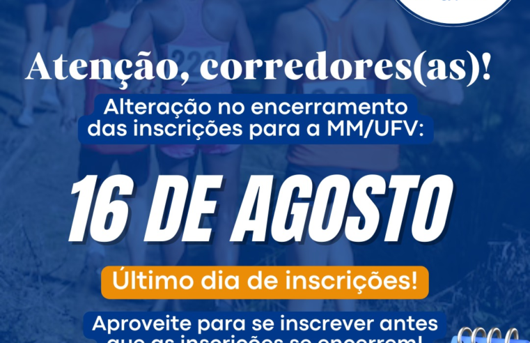 Inscrições da Meia Maratona da UFV terminam dia 16