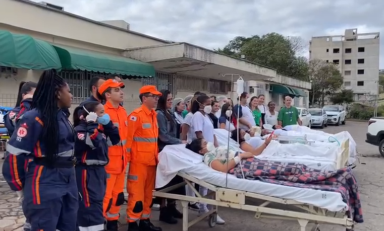 SAMU participa de simulação de incêndio no Hospital São João Batista