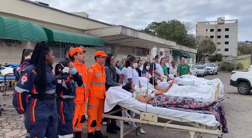 SAMU participa de simulação de incêndio no Hospital São João Batista