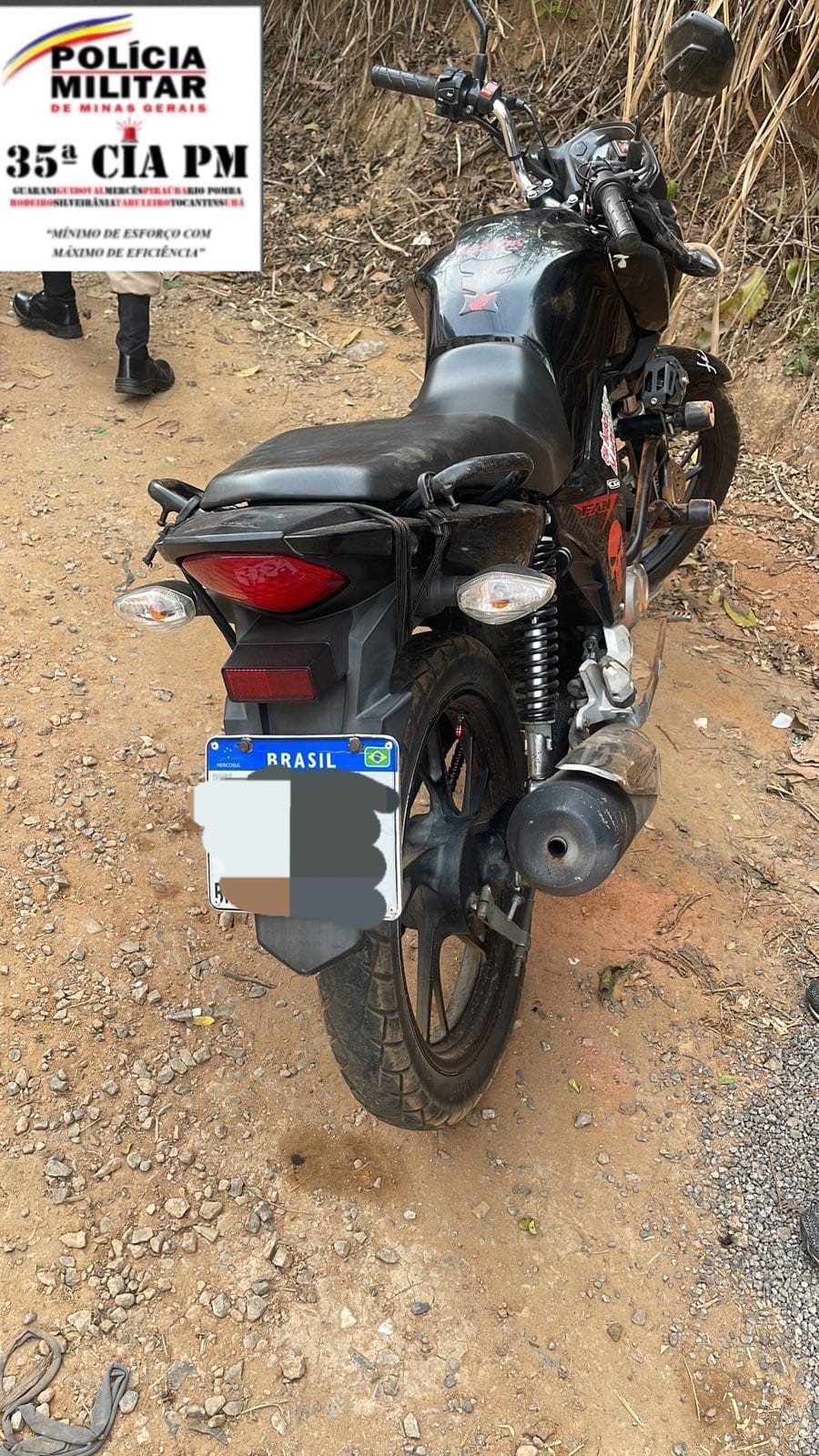 Ubá: rastreador ajuda polícia a encontrar motocicleta furtada