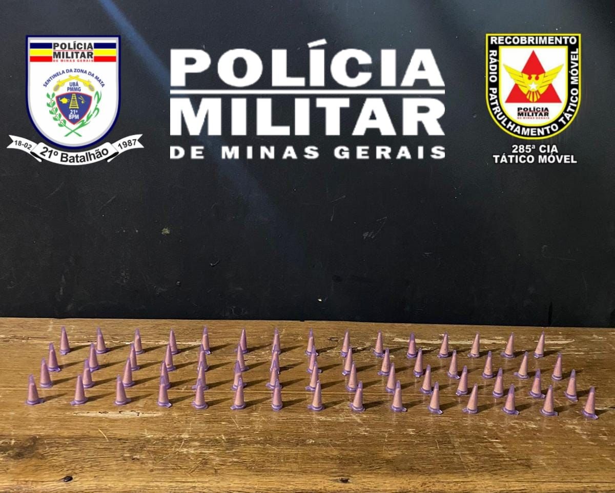 Ubá: PM prende homem por tráfico de drogas no bairro São Domingos