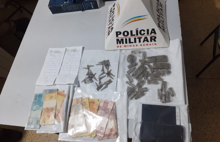 Piraúba: PM desmonta esquema de tráfico de drogas