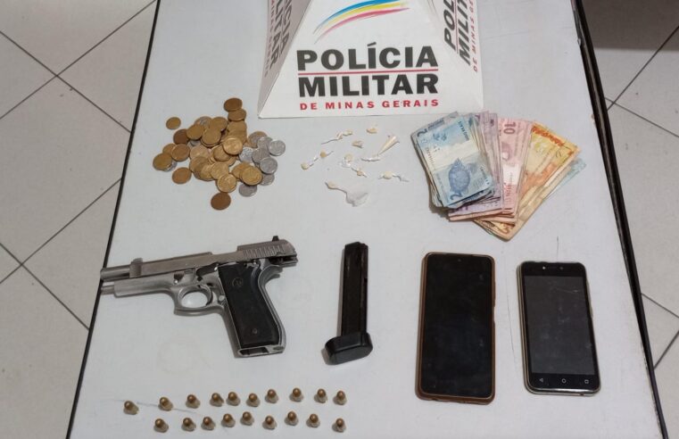 Região: Homem é preso por tráfico de drogas e porte ilegal de arma de fogo