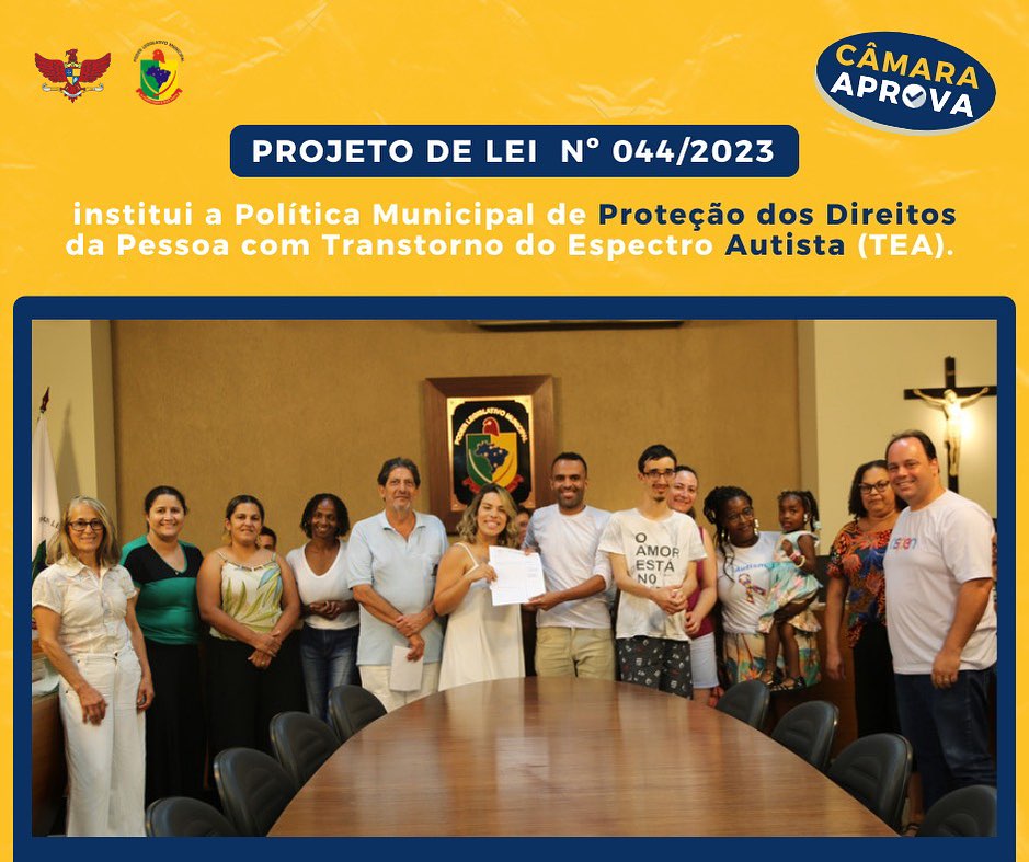 Vereadores aprovam Projeto de Lei que institui Política Municipal de Proteção aos Direitos da Pessoa com TEA