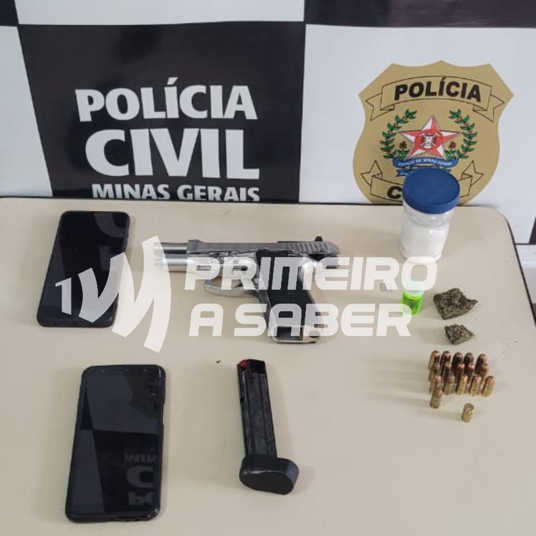PC prende homem e apreende arma, munições e drogas em Viçosa