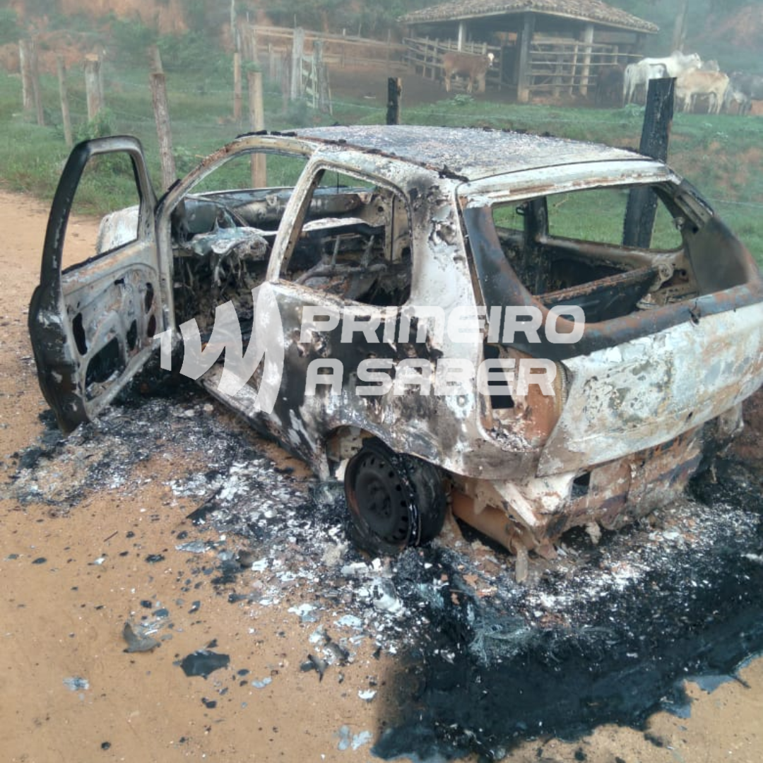 Corpo carbonizado é encontrado em carro na zona rural de Viçosa