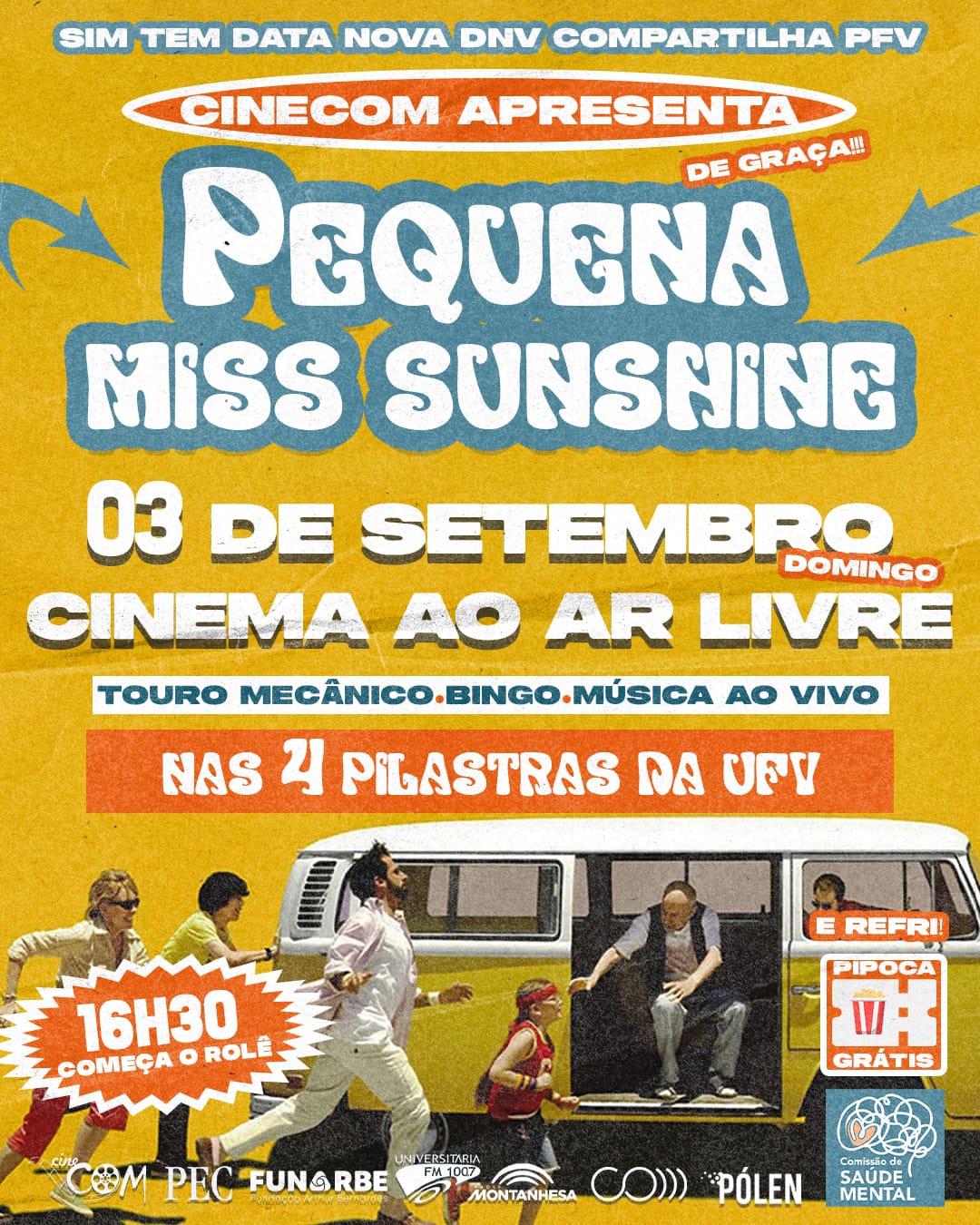 Cinecom adia sessão; data definitiva é nesse domingo (03)
