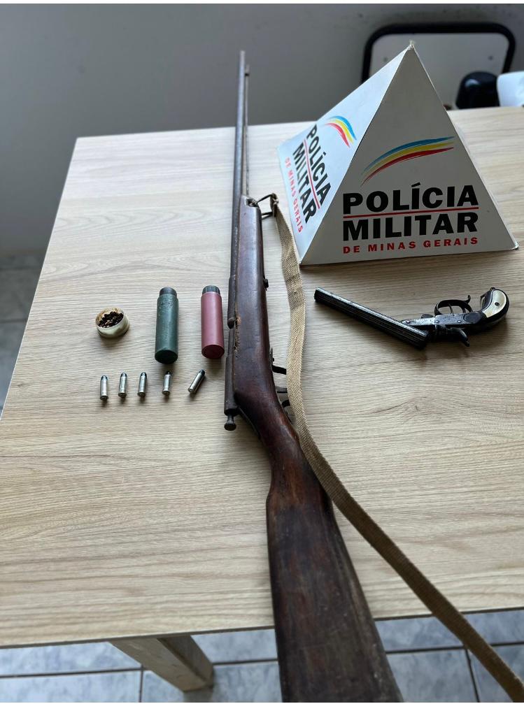 Canaã: Polícia Militar apreende armas de fogo na zona rural