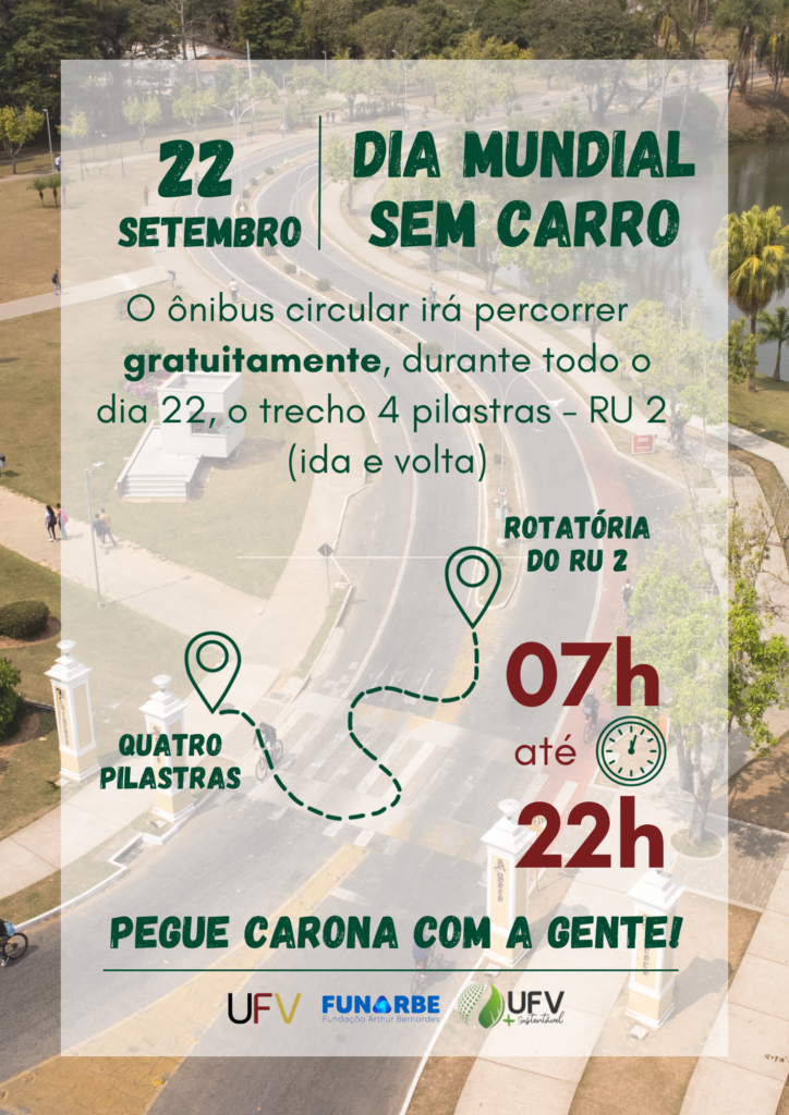 Dia Mundial Sem Carro: Cartaz de divulgação contendo a data
