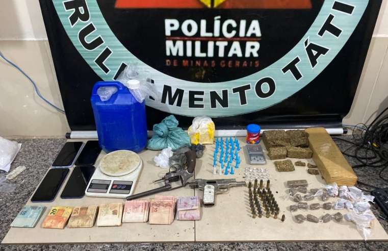 Operação da PM no Cidade Nova resulta em apreensões de armas, drogas e três prisões