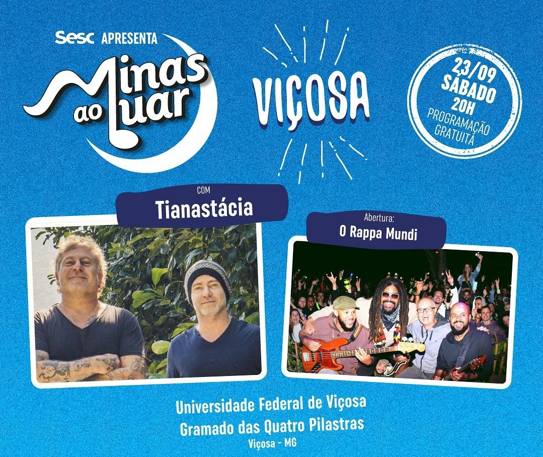 Projeto apresenta Tianastácia e Rappa Mundi em evento gratuito na UFV