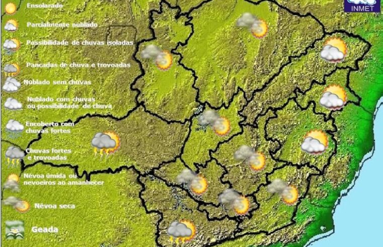 Previsão do tempo para Viçosa e região nesta terça-feira, 19
