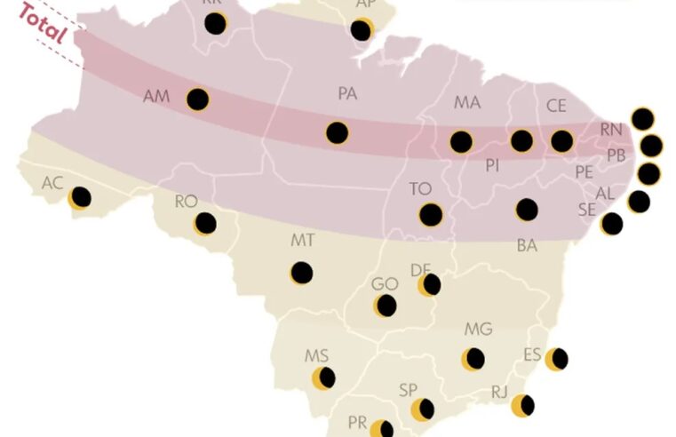 Eclipse solar anular será visível em todo o Brasil neste sábado