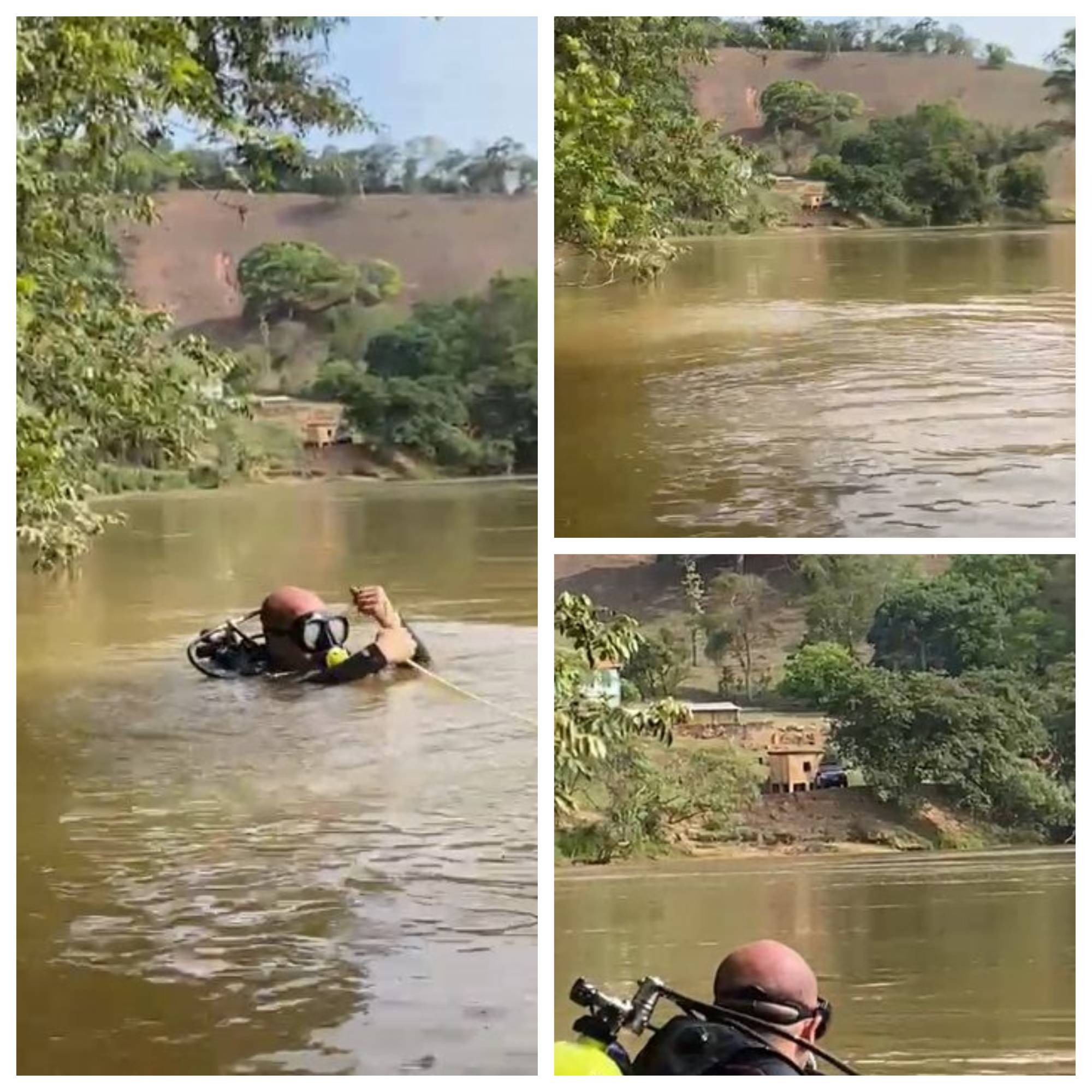 Corpo de idoso afogado no Rio Piranga, em Porto Firme é encontrado