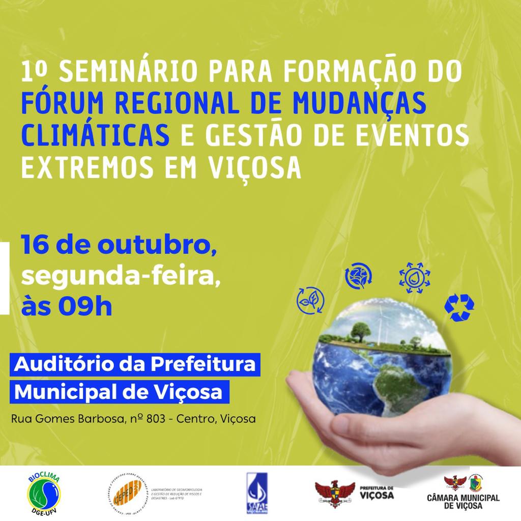 Formação do Fórum Regional de Mudanças Climática: Confira a programação