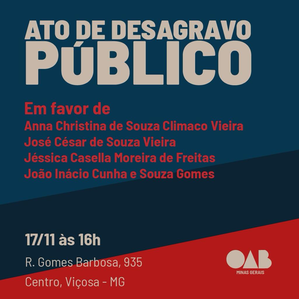 Ato de Desagravo Público: Advogados da cidade defendem colegas de profissão