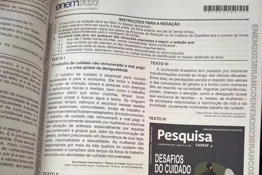 ENEM 2023: Dupla jornada feminina e vazamento de foto