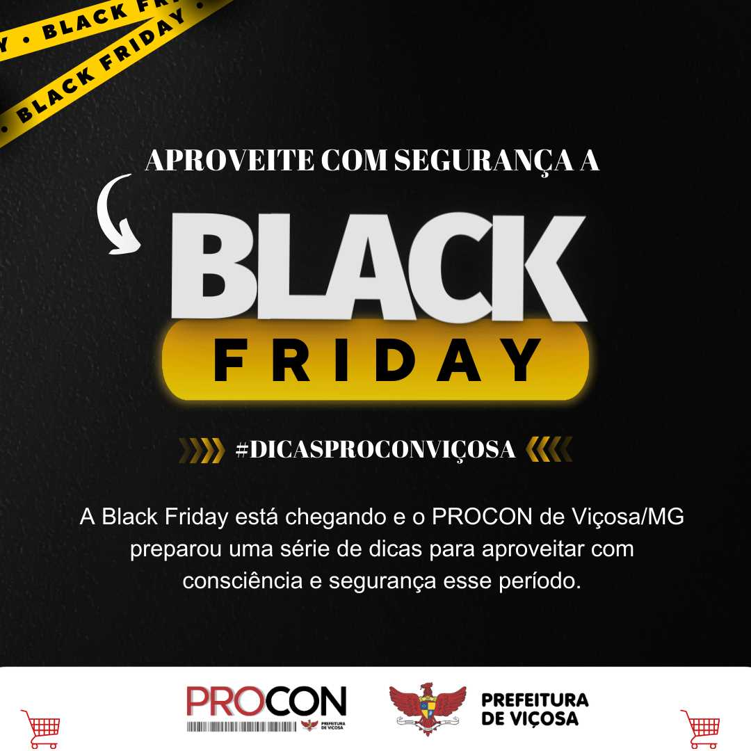 Procon de Viçosa divulga dicas para as compras durante a Black Friday