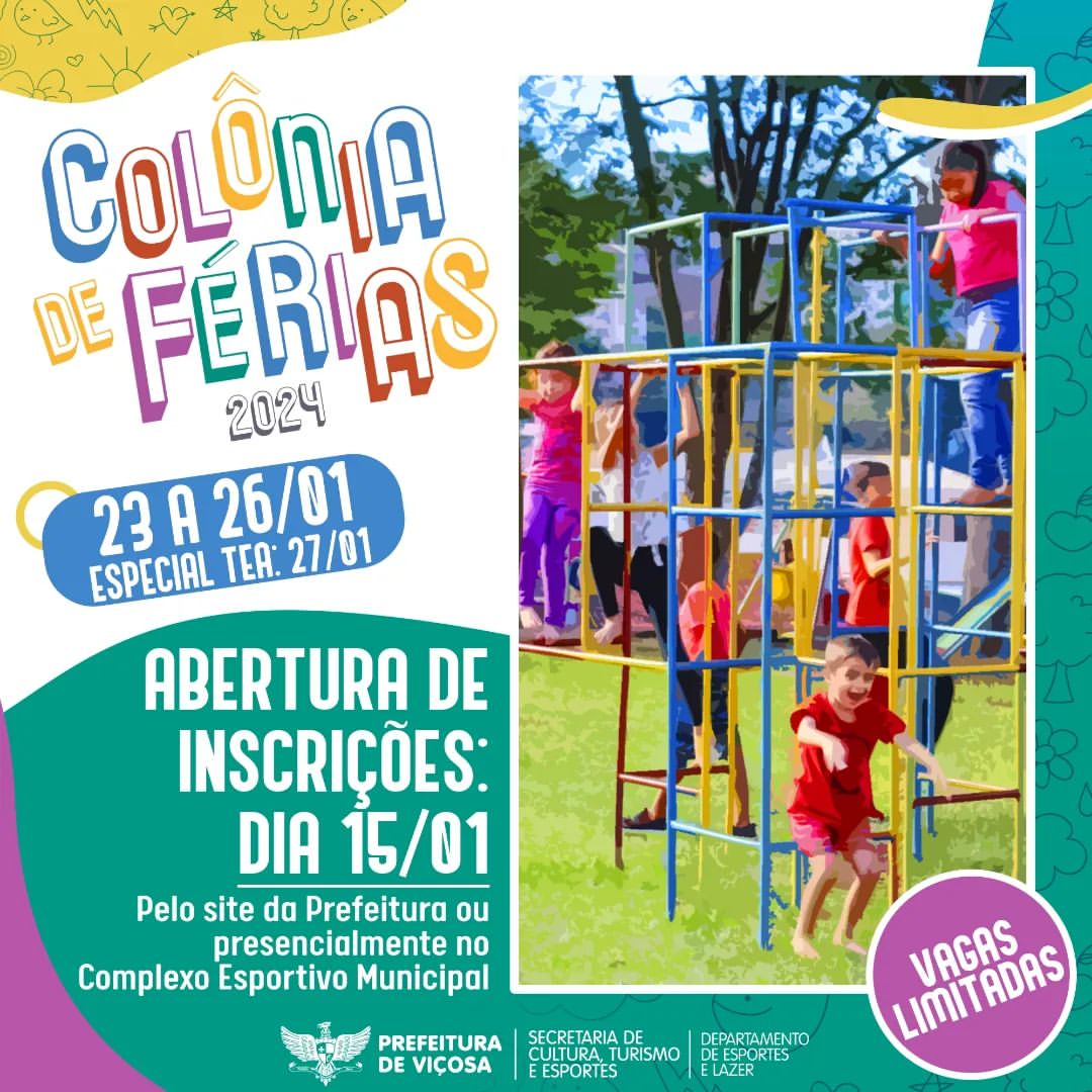 Colônia de Férias da PMV tem datas definidas